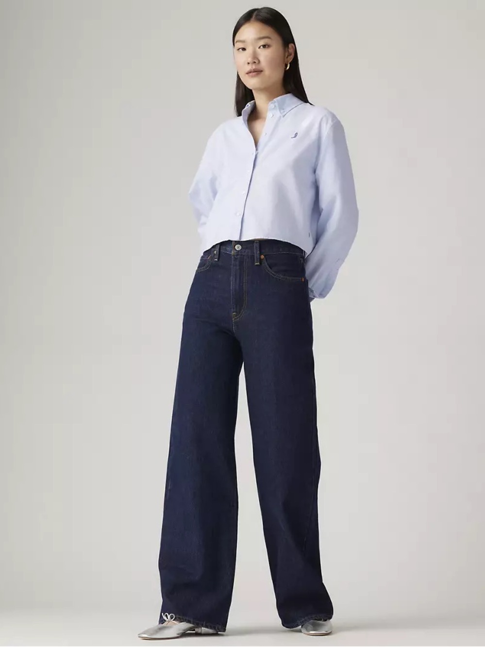 Wide Leg Dark Indigo Women’s Jeans